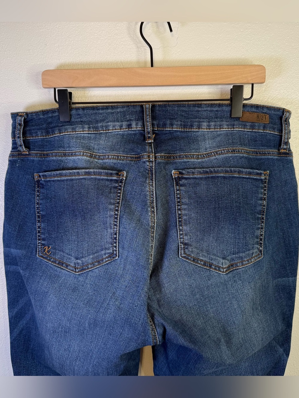 Kut from the Kloth Womens Boot Cut Cotton Denim Jeans Medium Blue Wash Size 16W - Picture 11 of 16